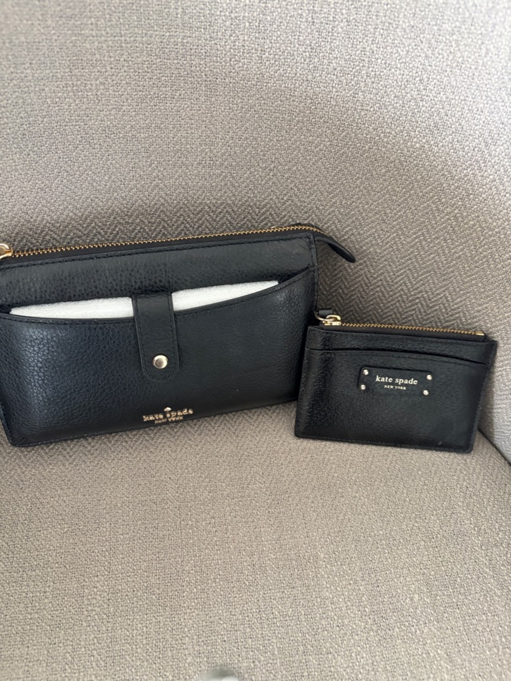 Kate Spade Black Leather Crossbody & Card holder